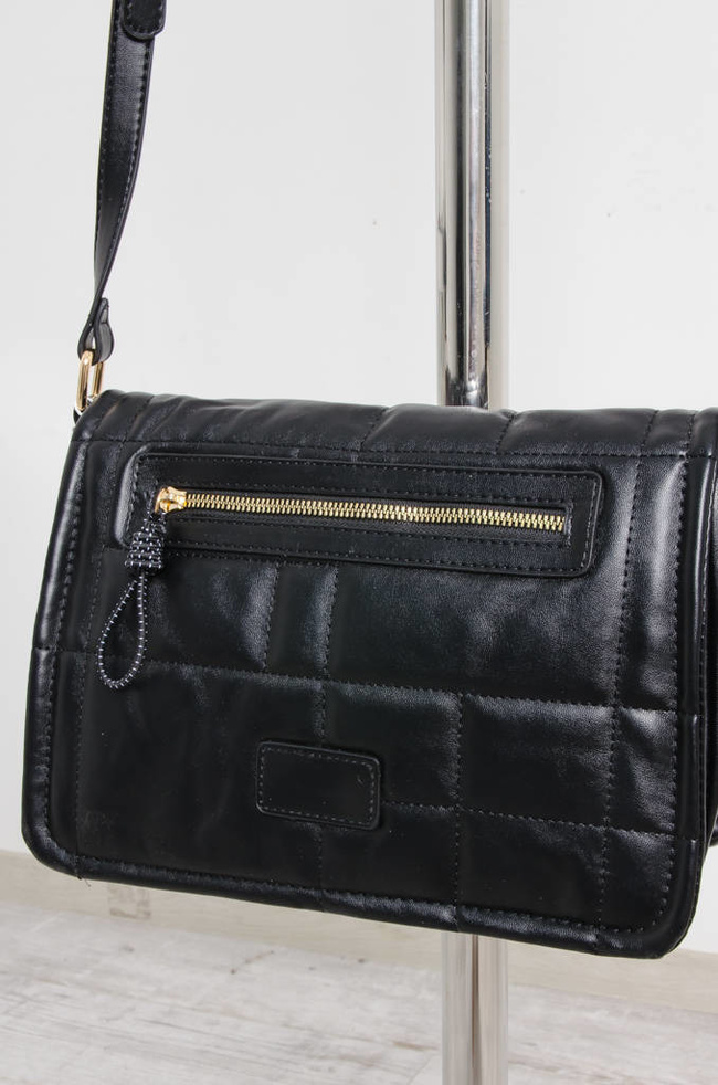 TOREBKA LISTONOSZKA Z OZDOBNYMI PRZESZYCIAMI- CZARNY