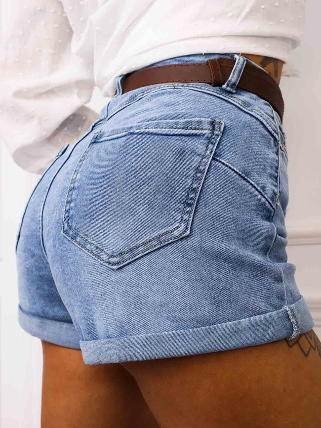 SZORTY JEANSOWE Z PRZETARCIAMI+ PASEK