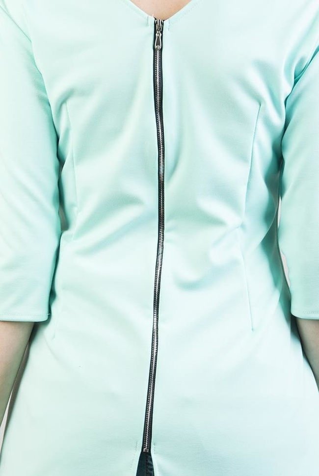 Turkusowa asymetryczna bluzka