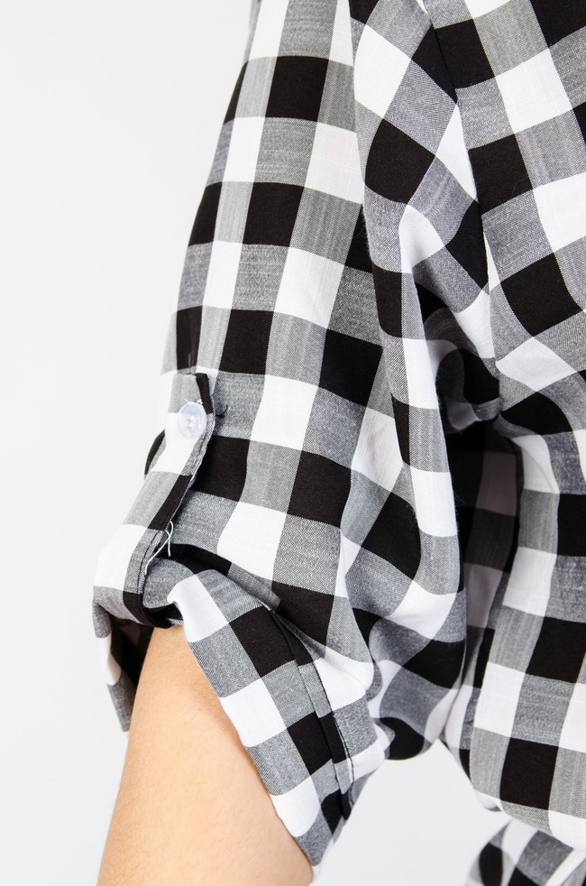 SUKIENKA KOSZULOWA W KRATĘ