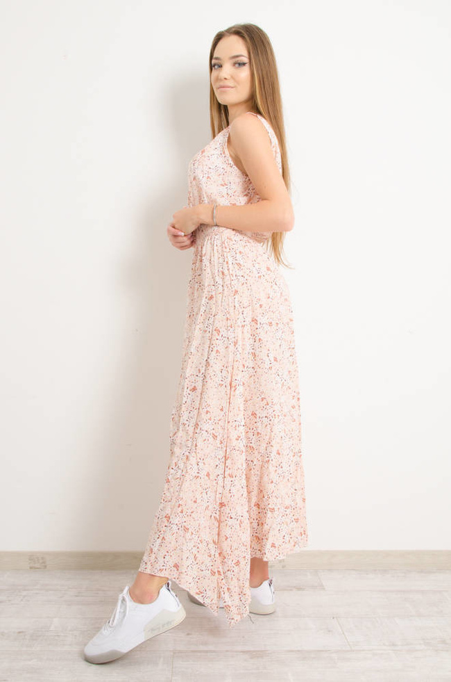 SUKIENKA W KWIATY Z ZAKŁADKĄ - RÓŻOWA