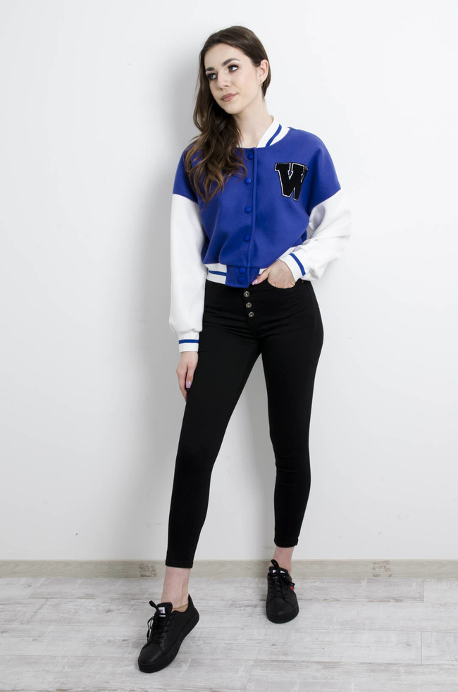 BLUZA BEJSBOLÓWKA - NIEBIESKA