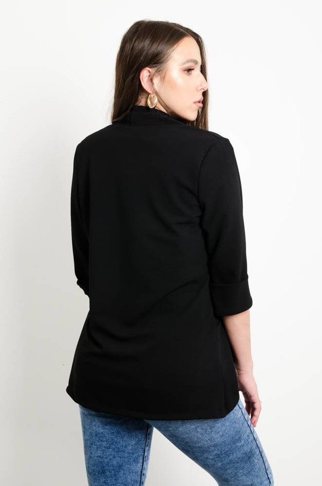 CZARNA NARZUTKA Z KIESZENIAMI