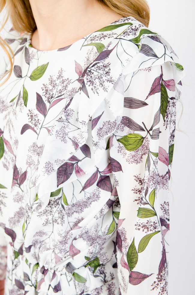 BIAŁA SUKIENKA BUTTERFLY W KWIATY