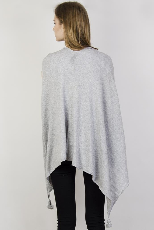 Jasnoszare ponczo