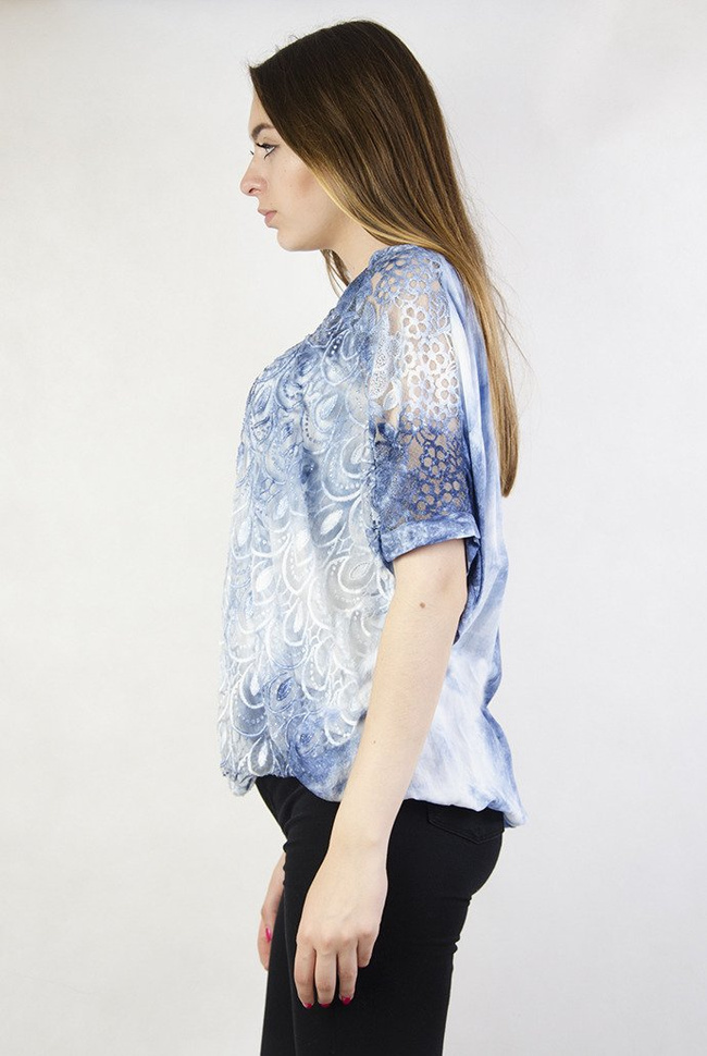 Bluzka niebieska cieniowana 