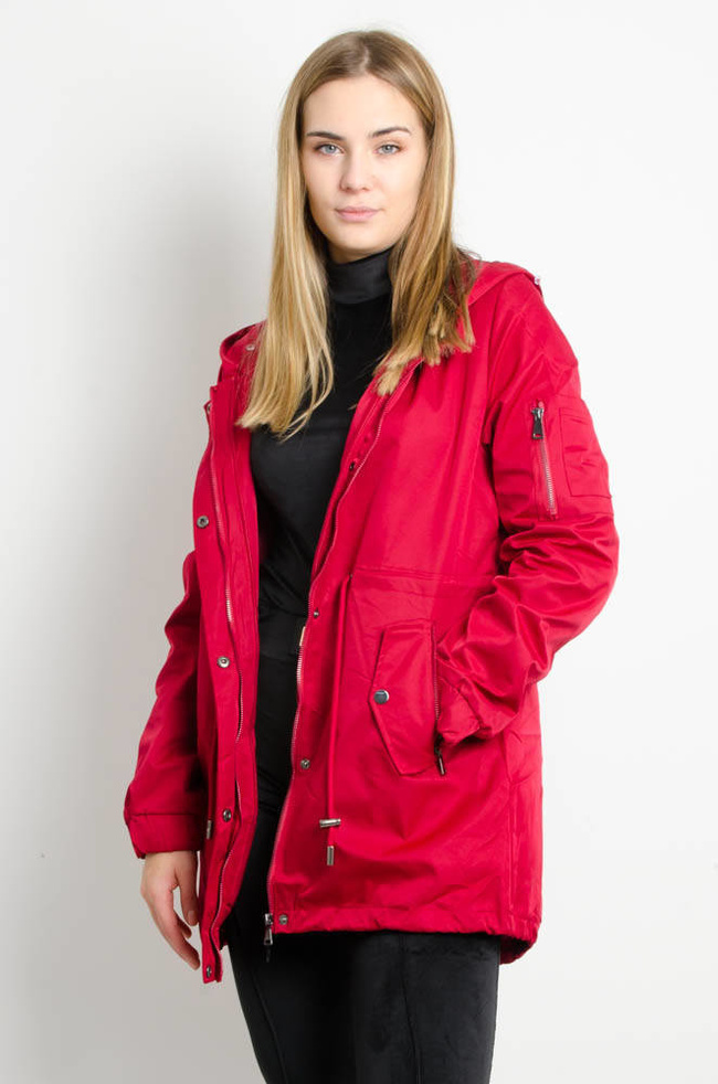 BURGUNDOWA KURTKA ZIMOWA PARKA NA MISIU 3 w 1