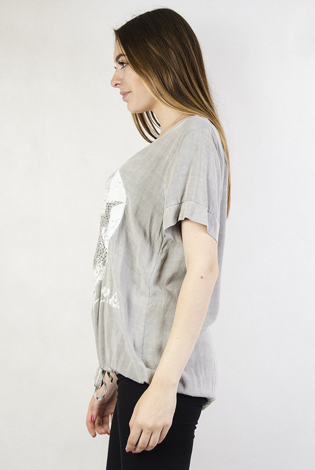 Bluzka szara z białą gwiazdą