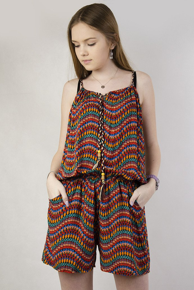 Kombinezon w kolorowe wzorki