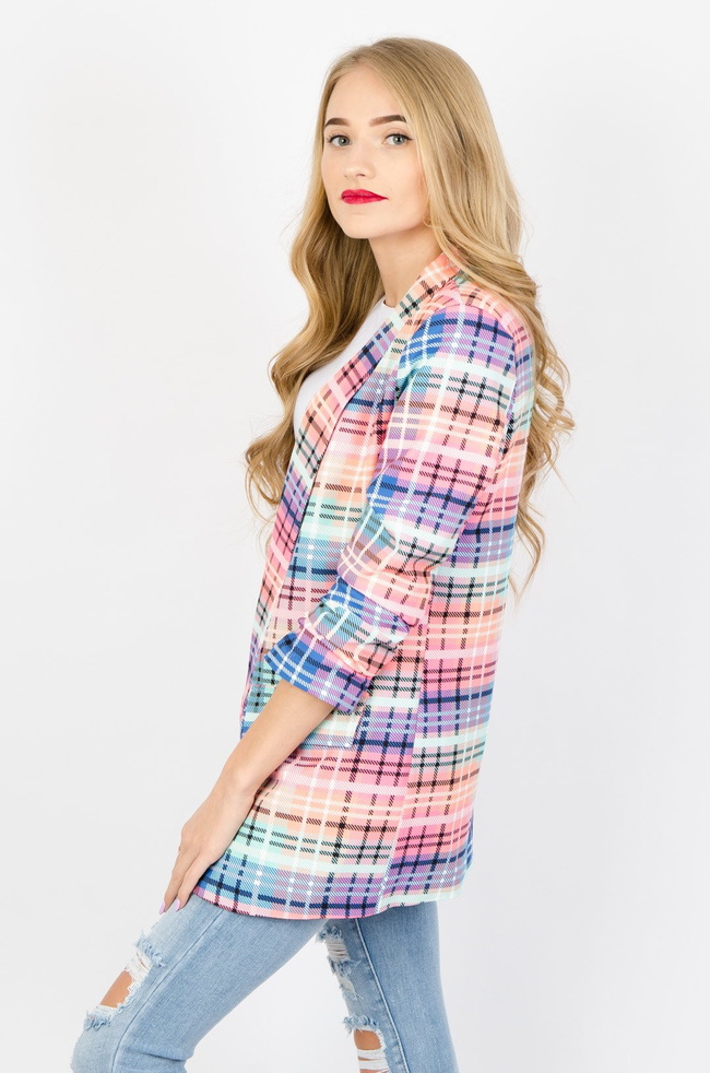 PASTELOWA MARYNARKA W KRATĘ