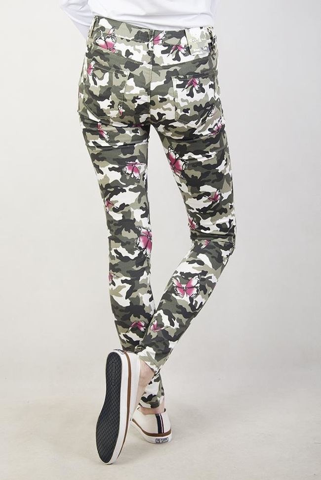 Spodnie moro z motylami