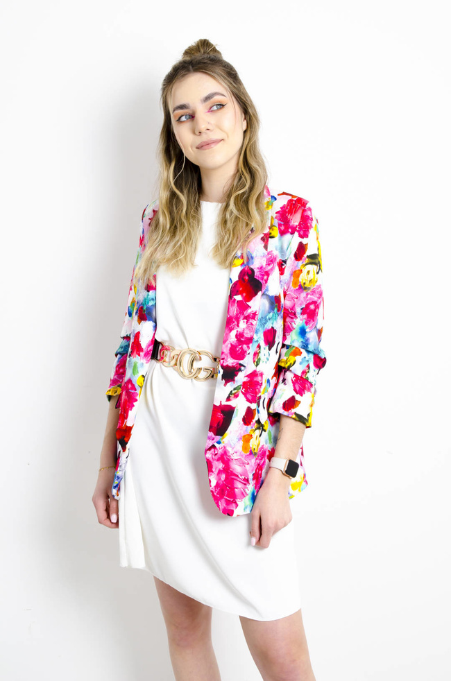 MARYNARKA W KOLOROWE KWIATY 