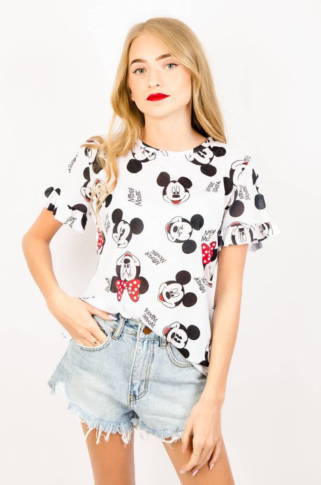 BIAŁA BLUZKA Z APLIKACJĄ