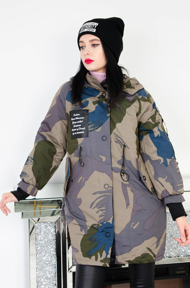 KURTKA PARKA ZIELONA MORO