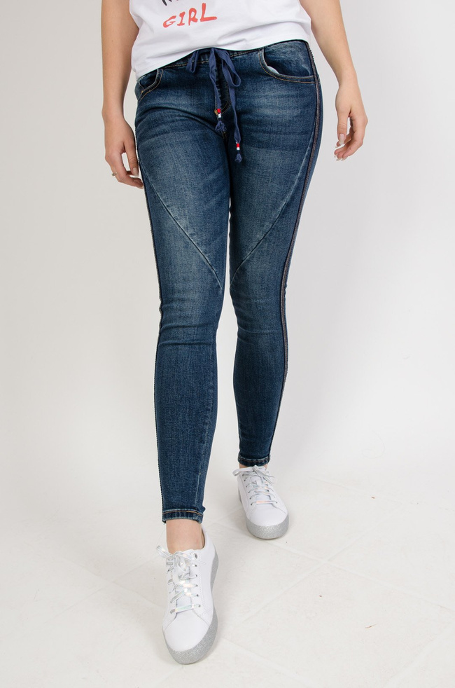 Spodnie jeansowe z lampasami