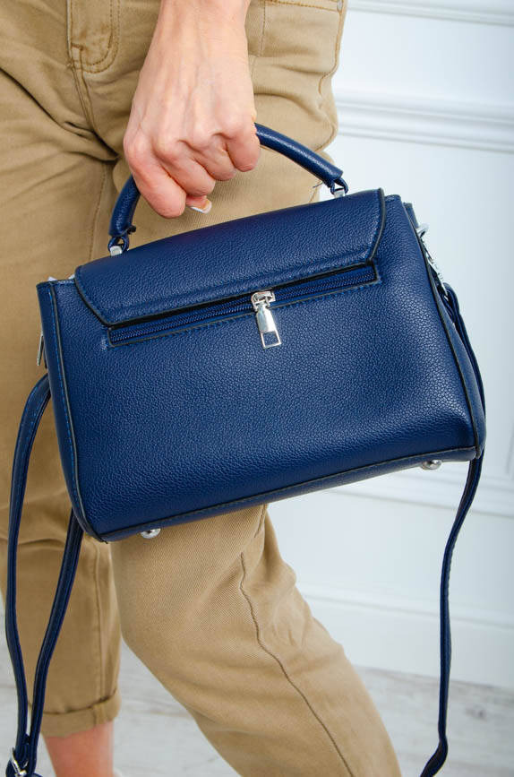 TOREBKA LISTONOSZKA Z OZDOBNYMI ZAMKNAMI- GRANATOWA