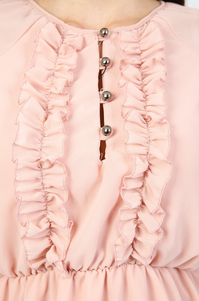 Szyfonowa sukienka-różowa