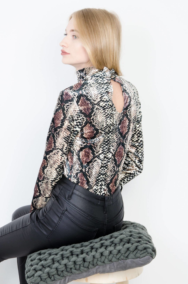 WELUROWE BODY Z MOTYWEM WĘŻA