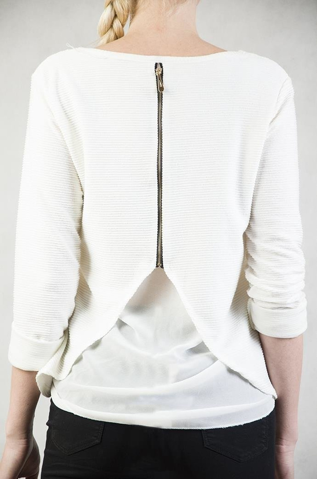 Biała asymetryczna bluzka