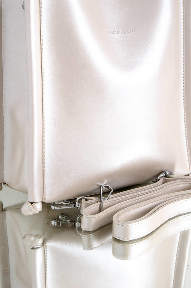 TOREBKA MINI SHOPPERKA- PERŁOWA