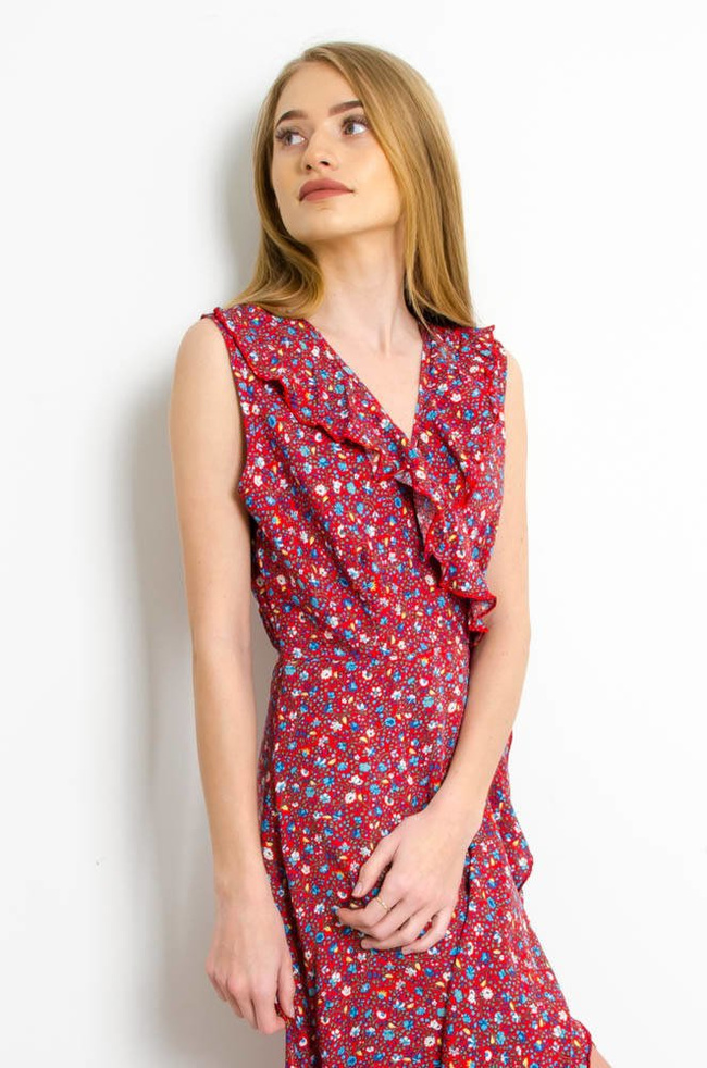 SUKIENKA NARZUTA W KWIATY WIĄZANA