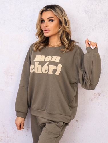 KOMPLET DRESOWY BLUZA Z NAPISEM+ SPODNIE- FANGO