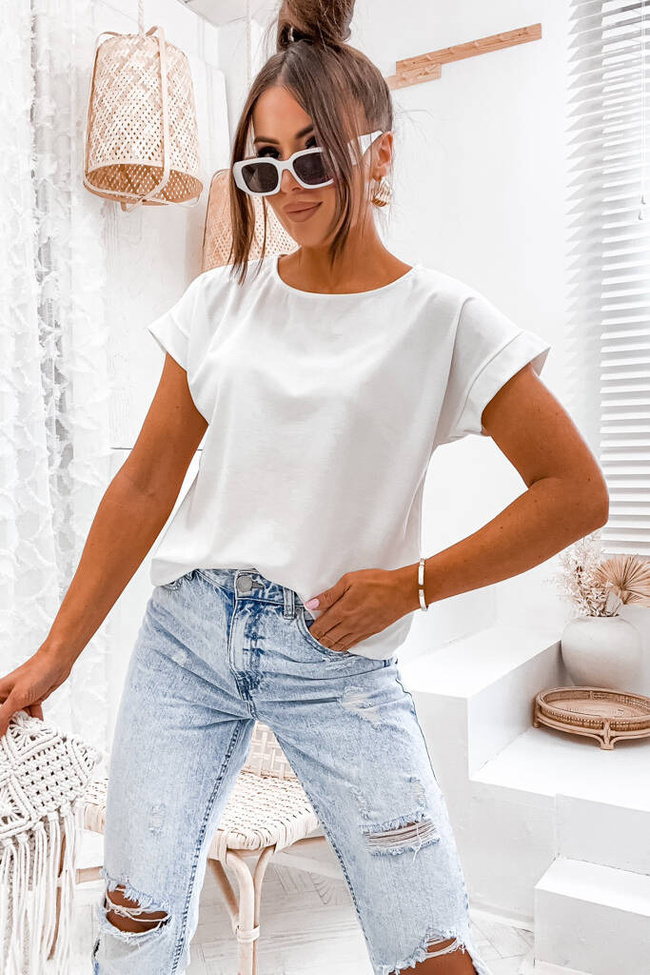 BLUZKA ONESIZE A'LA NIETOPERZ- BIAŁA