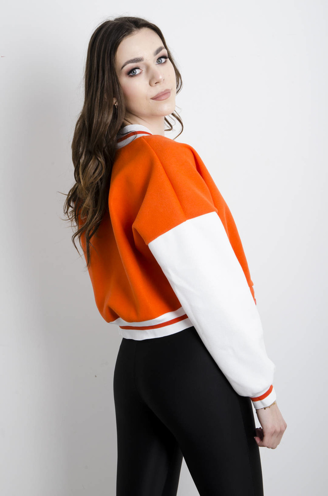 BLUZA BEJSBOLÓWKA - POMARAŃCZOWA