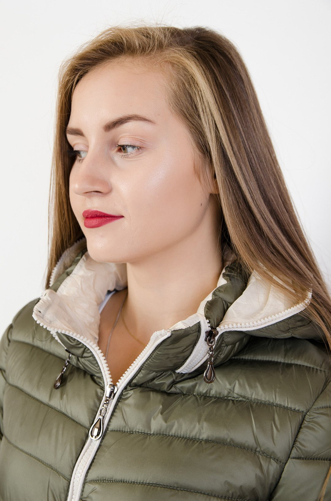 Khaki kurtka pikowana