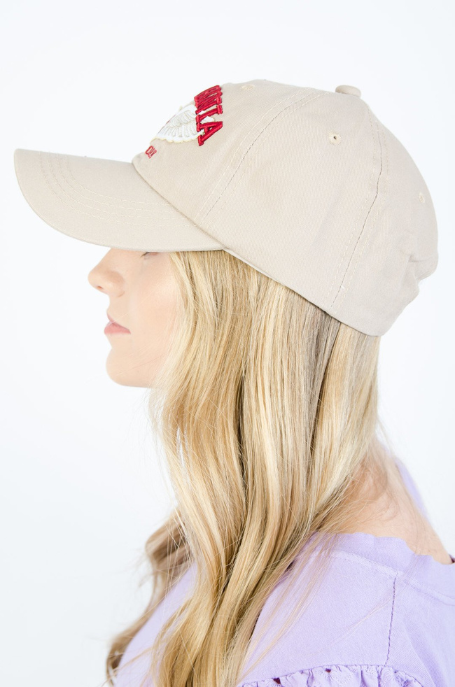 BEŻOWA CZAPKA Z DASZKIEM "CALIFORNIA"