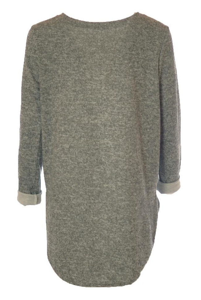 Szara bluzka z przedłużonym tyłem