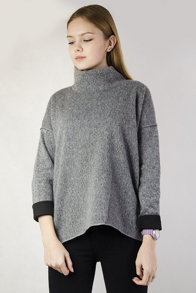 Szary asymetryczny golf