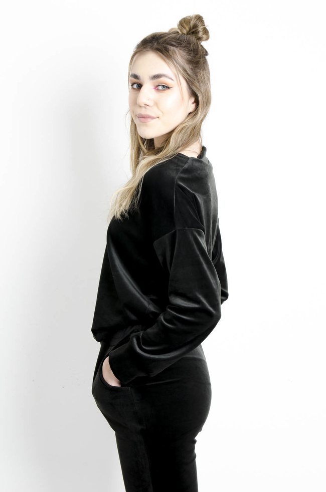 KOMPLET DRESOWY WELUROWY- CZARNY