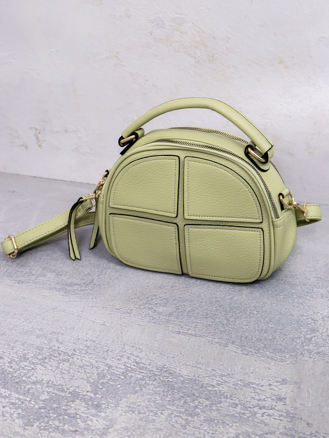 TOREBKA KUFEREK Z OZDOBNYM SZYCIEM- ZIELONA