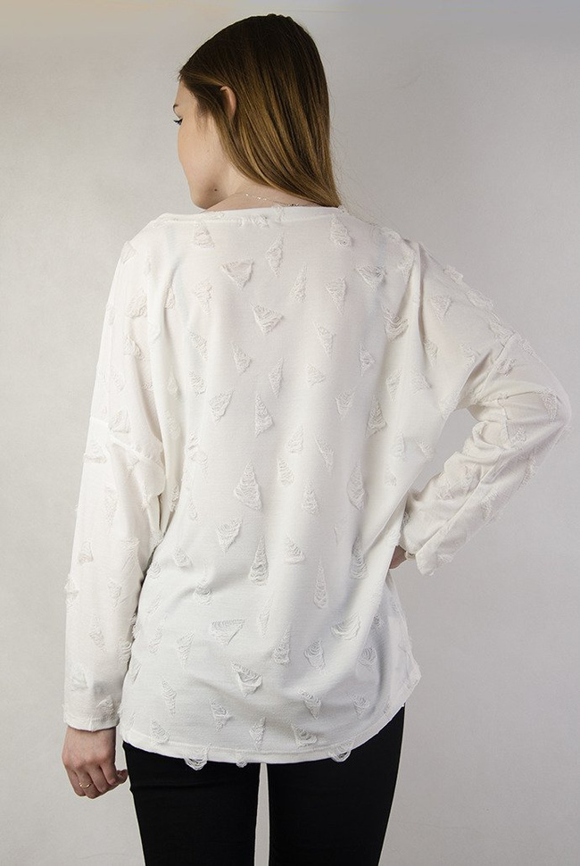 Biała bluzka gwiazdkami