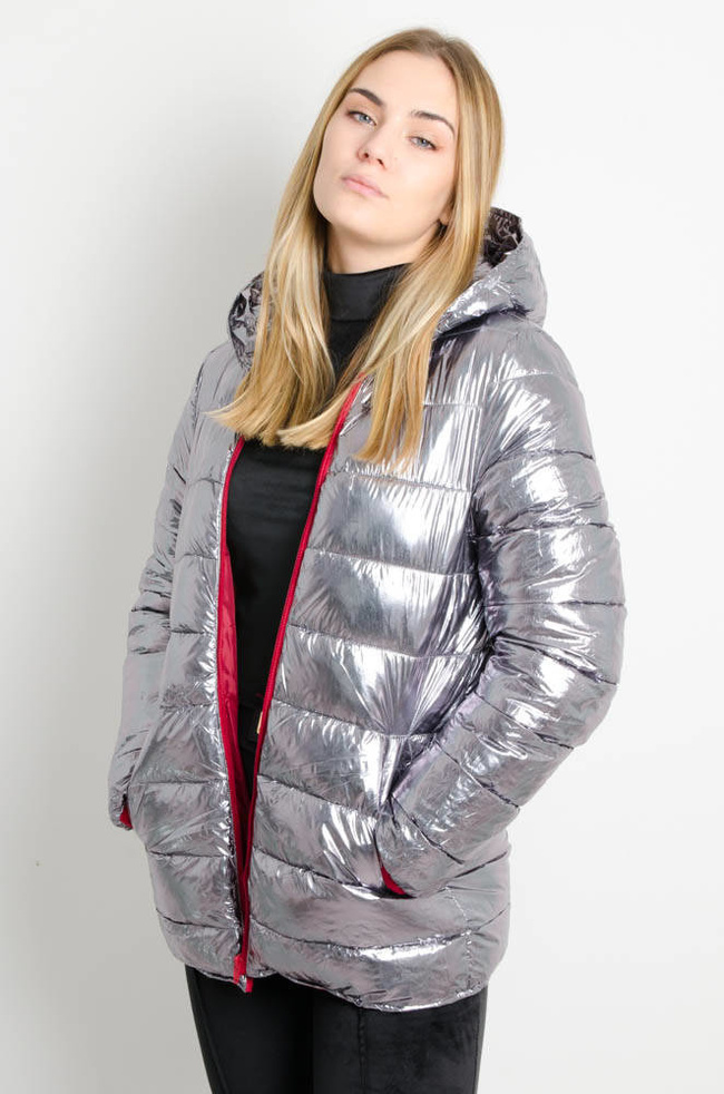 BURGUNDOWA KURTKA ZIMOWA PARKA NA MISIU 3 w 1