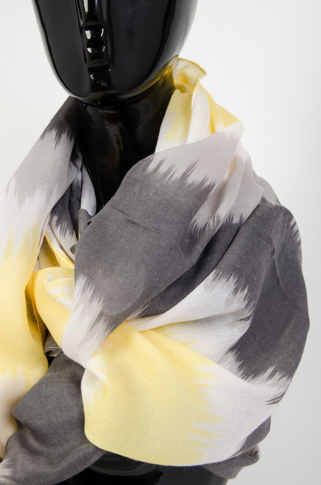 Żółto-szary szal
