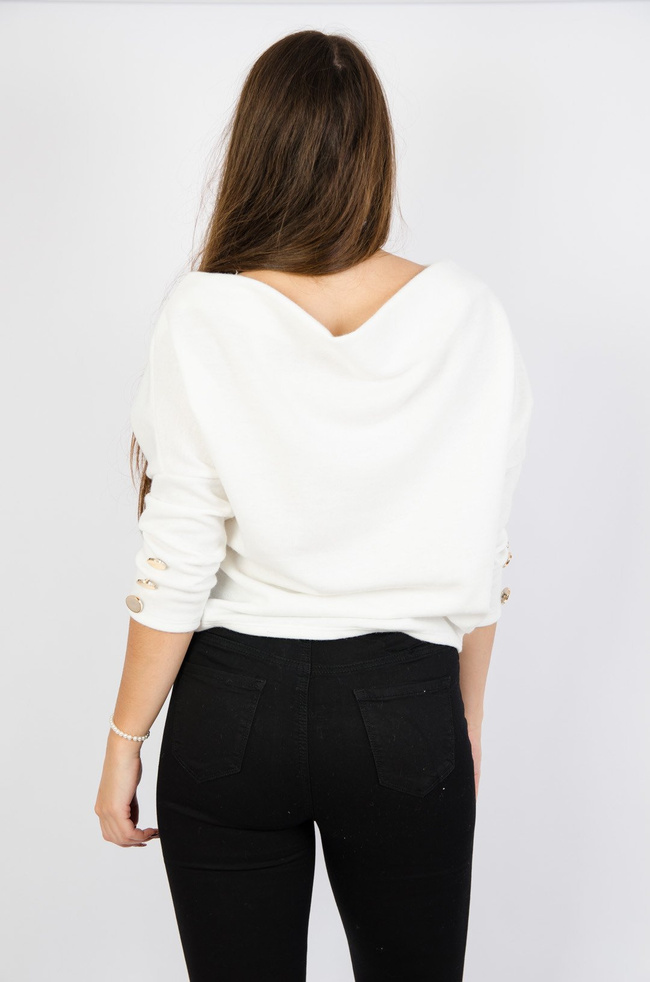 Biała bluzka z lejącym dekoltem