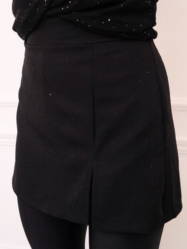 SPÓDNICO SPODENKI ZDOBIONE W CZARNE CEKINY
