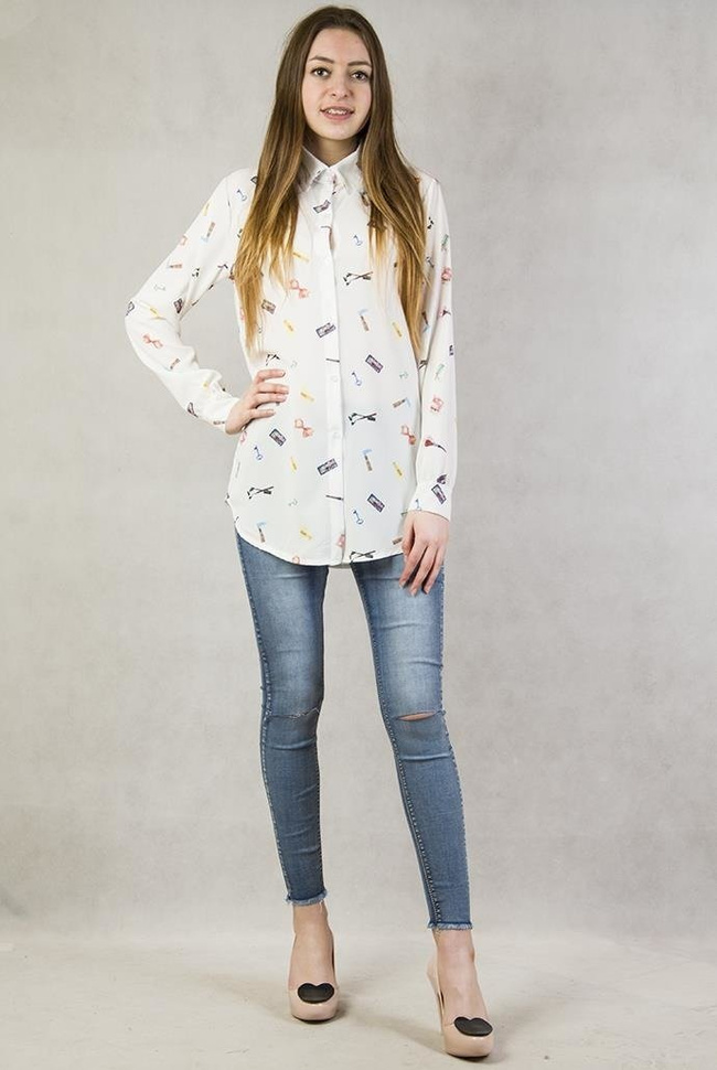 Koszula w kolorze ekri