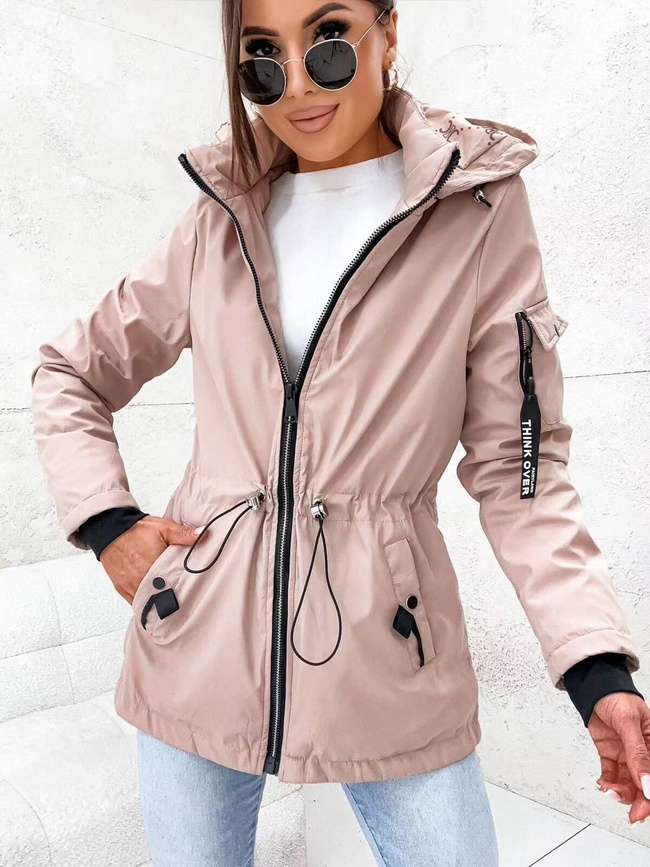 KURTKA PRZERJŚCIOWA PARKA Z KAPTUREM- BRĄZOWA