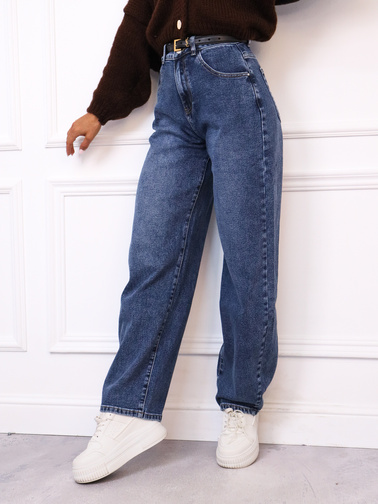 SPODNIE JEANSOWE BALLOON Z WYSOKIM STANEM