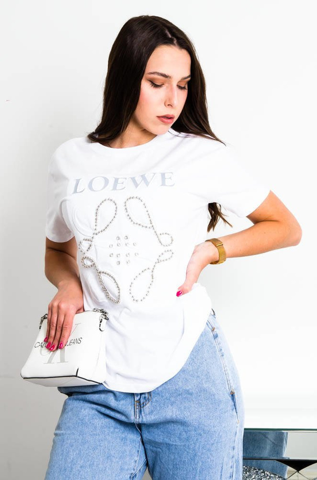 BIAŁY T-SHIRT LOEWE