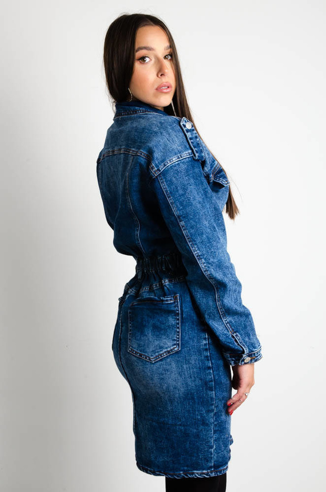 JEANSOWA SUKIENKA Z DŁUGIM RĘKAWEM