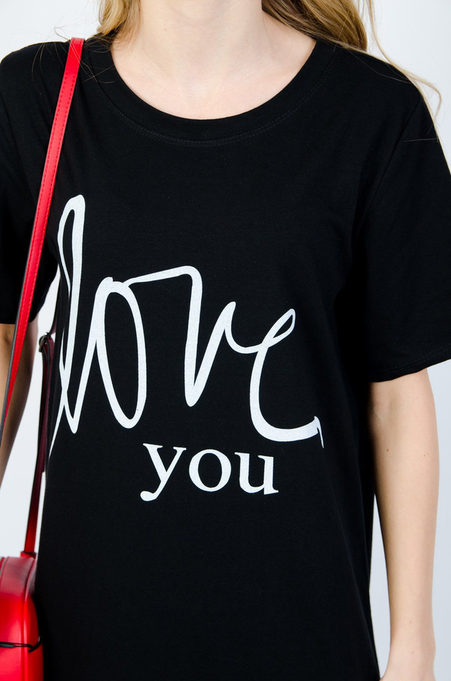 CZARNA BAWEŁNIANA SUKIENKA Z TIULEM