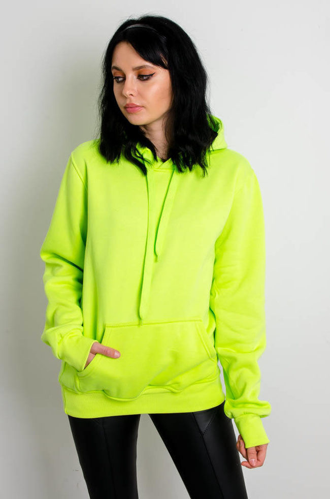 ZIELONA NEONOWA BLUZA KANGURKA