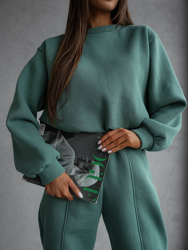KOMPLET DRESOWY BLUZA+ SPODNIE- ZIELONY