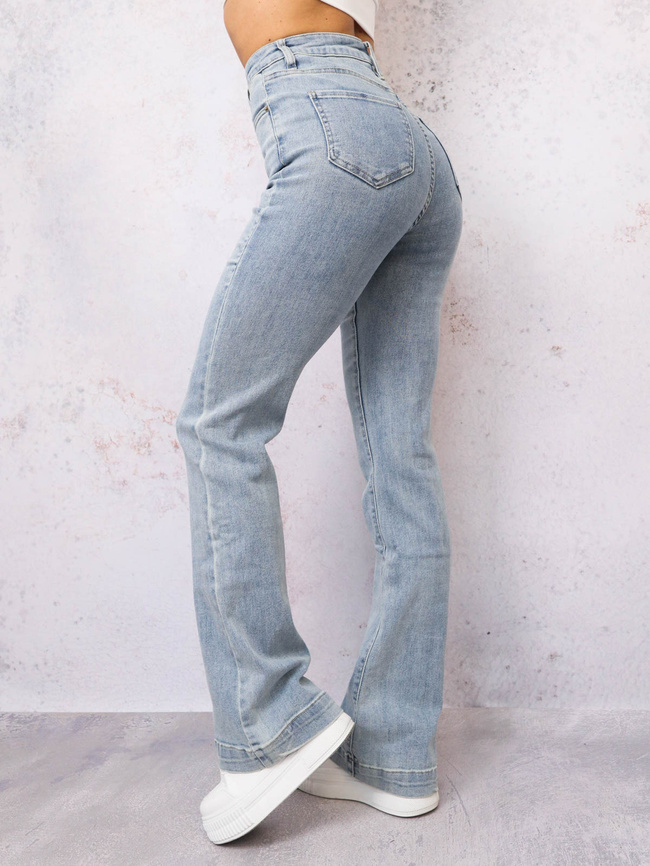 SPODNIE JEANSOWE FLARE DZWONY- NIEBIESKIE