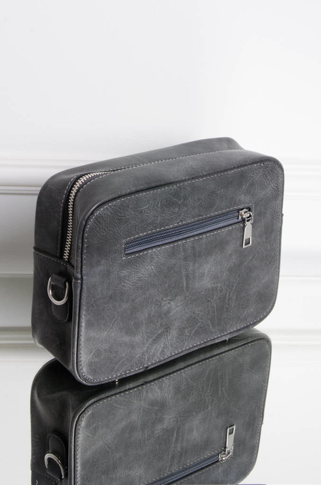 TOREBKA KUFEREK Z IMITACJI SKÓRY- SZARA