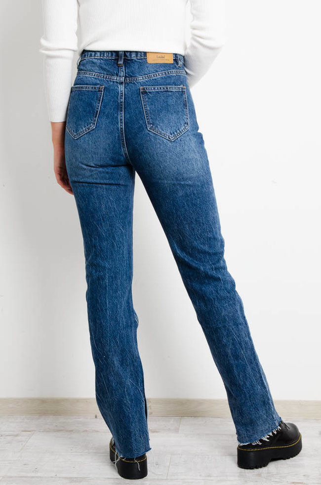 SPODNIE JEANSOWE TYPU STRAIGHT LEG Z WYSOKIM STANEM